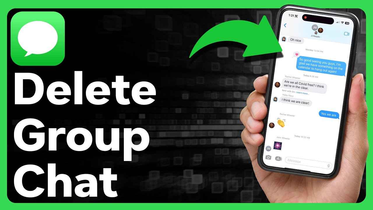 how to delete a group chat on iphone